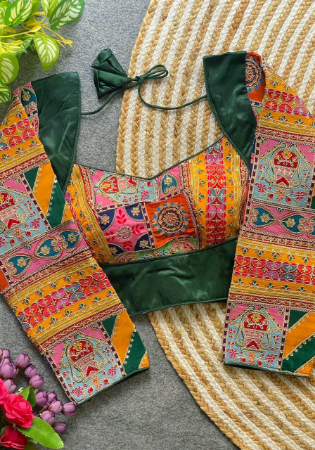 Picture of Amazing Silk Green Designer Blouse