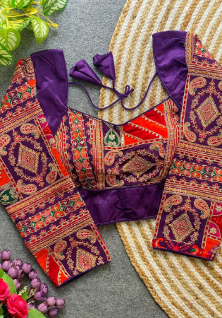 Picture of Well Formed Silk Purple Designer Blouse