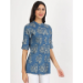 Picture of Fine Rayon & Cotton Steel Blue Kurtis And Tunic