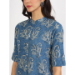 Picture of Fine Rayon & Cotton Steel Blue Kurtis And Tunic