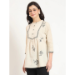 Picture of Wonderful Rayon & Cotton Off White Kurtis And Tunic