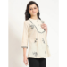 Picture of Wonderful Rayon & Cotton Off White Kurtis And Tunic