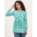 Picture of Rayon & Cotton Medium Aqua Marine Kurtis And Tunic