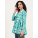 Picture of Rayon & Cotton Medium Aqua Marine Kurtis And Tunic