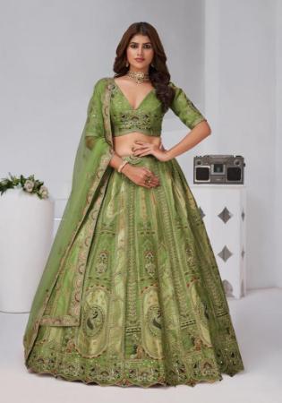 Picture of Statuesque Dark Khaki Lehenga Choli