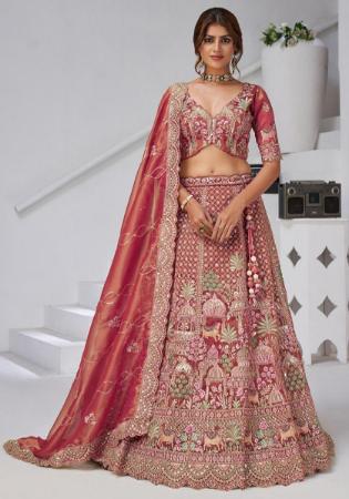 Picture of Sublime Organza Rosy Brown Lehenga Choli