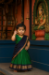 Picture of Admirable Linen & Silk Dark Green Kids Lehenga Choli