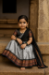 Picture of Pretty Linen & Silk Grey Kids Lehenga Choli