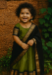 Picture of Linen & Silk Saddle Brown Kids Lehenga Choli