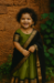 Picture of Linen & Silk Saddle Brown Kids Lehenga Choli