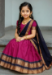 Picture of Linen & Silk Medium Violet Red Kids Lehenga Choli