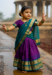 Picture of Amazing Linen & Silk Purple Kids Lehenga Choli
