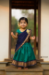 Picture of Charming Linen & Silk Dark Green Kids Lehenga Choli