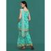 Picture of Georgette Medium Turquoise Readymade Salwar Kameez