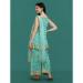 Picture of Georgette Medium Turquoise Readymade Salwar Kameez