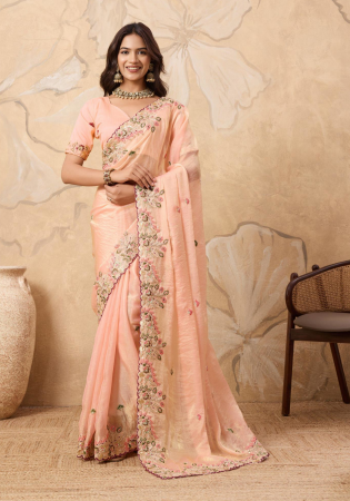 Picture of Nice Chiffon Burly Wood Saree