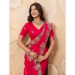 Picture of Radiant Chiffon Crimson Saree