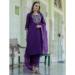 Picture of Resplendent Silk Purple Readymade Salwar Kameez