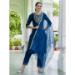 Picture of Grand Silk Navy Blue Readymade Salwar Kameez
