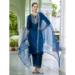 Picture of Grand Silk Navy Blue Readymade Salwar Kameez