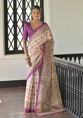 Picture of Elegant Silk Tan Saree