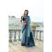 Picture of Grand Silk Light Slate Grey Saree