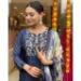 Picture of Rayon Dark Slate Grey Readymade Salwar Kameez