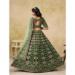 Picture of Nice Silk Dark Olive Green Lehenga Choli