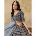 Picture of Gorgeous Silk Dark Slate Grey Lehenga Choli