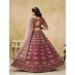 Picture of Well Formed Silk Maroon Lehenga Choli
