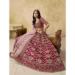 Picture of Well Formed Silk Maroon Lehenga Choli