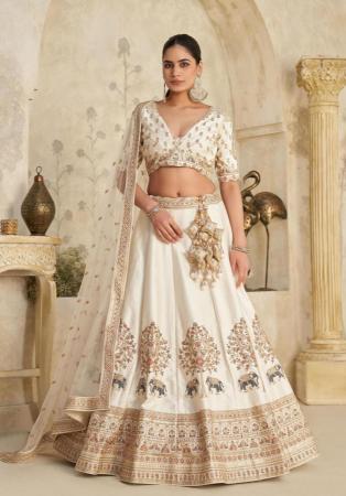 Picture of Classy Silk Beige Lehenga Choli