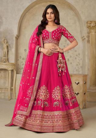 Picture of Comely Silk Light Coral Lehenga Choli