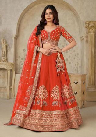 Picture of Splendid Silk Chocolate Lehenga Choli