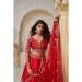 Picture of Appealing Silk Dark Red Lehenga Choli