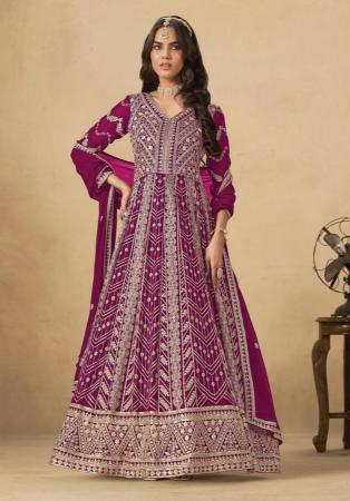 Picture of Stunning Georgette Light Pink Anarkali Salwar Kameez