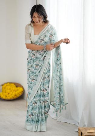 Picture of Excellent Georgette Dark Grey Saree