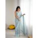 Picture of Amazing Georgette Dark Sea Green Saree