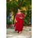 Picture of Comely Georgette Dark Red Readymade Salwar Kameez