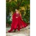 Picture of Comely Georgette Dark Red Readymade Salwar Kameez