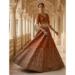 Picture of Well Formed Silk Saddle Brown Lehenga Choli