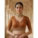 Picture of Well Formed Silk Saddle Brown Lehenga Choli
