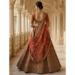 Picture of Well Formed Silk Saddle Brown Lehenga Choli