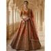 Picture of Well Formed Silk Saddle Brown Lehenga Choli