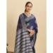 Picture of Well Formed Silk Dark Slate Grey Saree