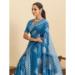 Picture of Stunning Silk Steel Blue Saree