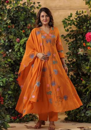 Picture of Charming Silk Saddle Brown Readymade Salwar Kameez