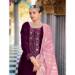 Picture of Pleasing Chiffon Maroon Straight Cut Salwar Kameez