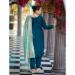 Picture of Sublime Chiffon Teal Straight Cut Salwar Kameez