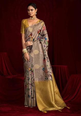 Picture of Delightful Rayon Beige Saree